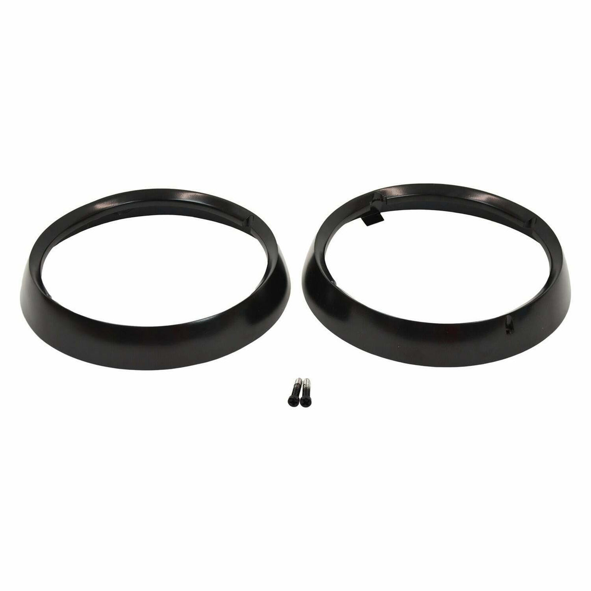Kentrol Jeep CJ Headlight Bezels Pair 72-86 CJ Powdercoat Black - 50537