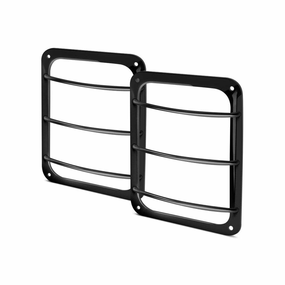 Kentrol Jeep JK Taillight Guard Pair 07-18 Wrangler JK Powdercoat Black - 50582