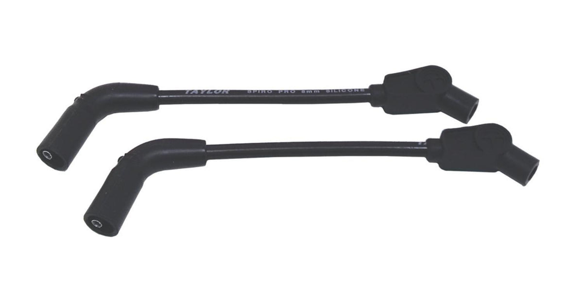 TAYLOR CABLE 8mm Spiro-Pro black 8in custom MC 135 Spark Plug Wires - 10038