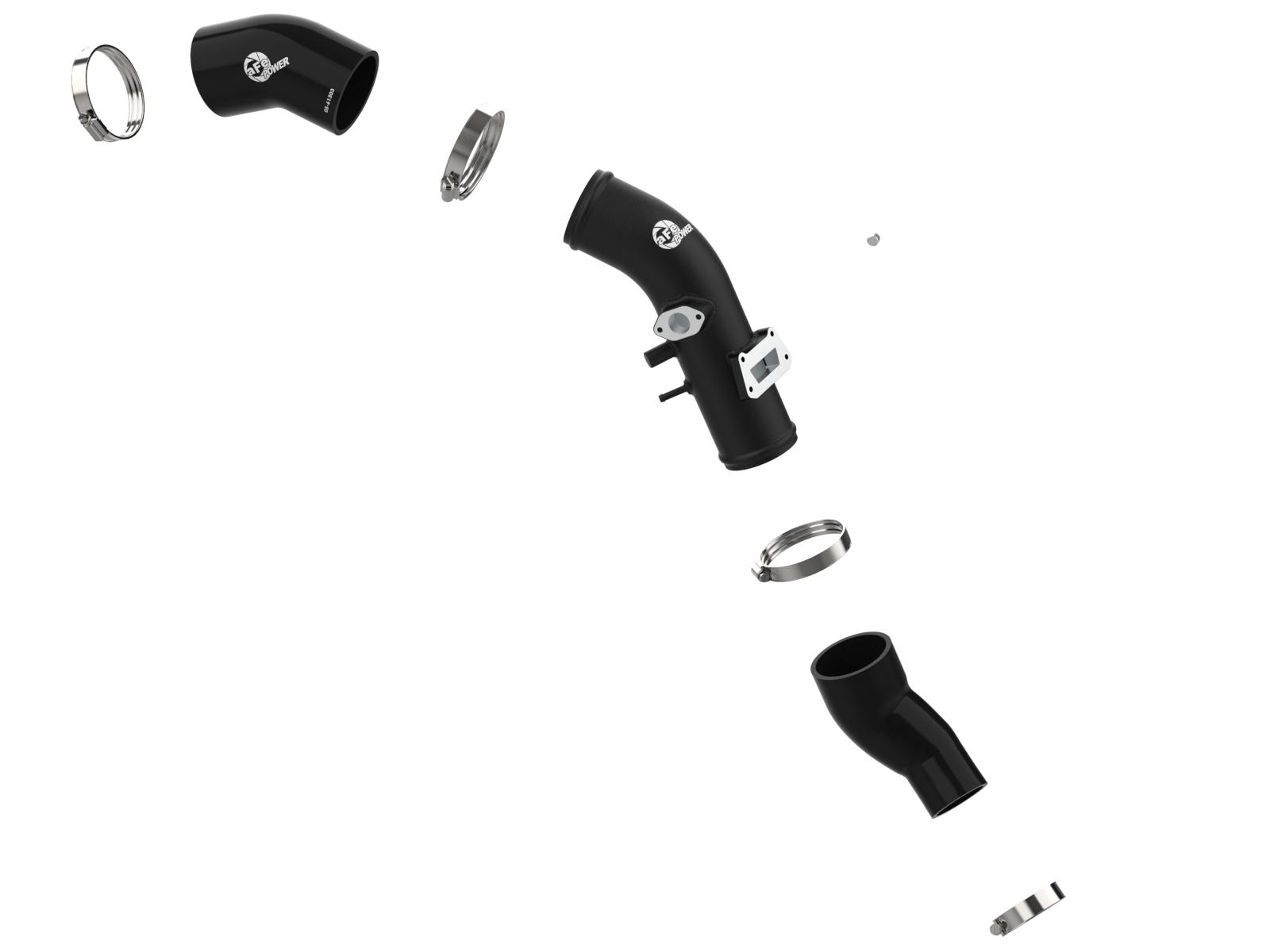 AFE BladeRunner 2-3/4 IN Aluminum Cold Charge Pipe Black Hyundai Veloster N 19-22 L4-2.0L (t) - 46-20649-B
