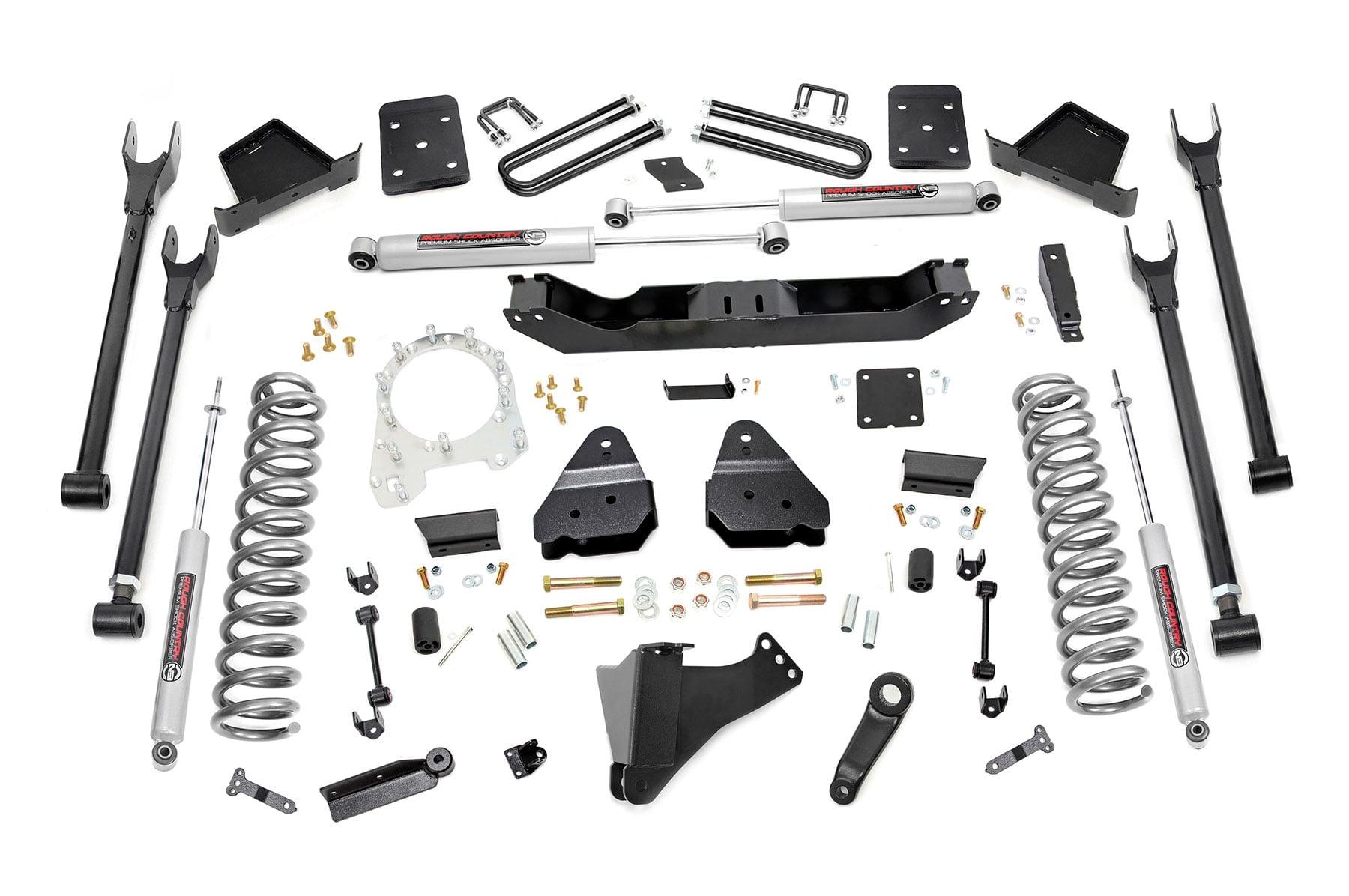 Rough Country 6-inch 4-Link Suspension Lift Kit (Diesel Engine Non-Overload Spring Models w/ 4-inch Rear Axles) (2017-2020 F-250 Super Duty,2017-2020 F-350 Super Duty) - 50720