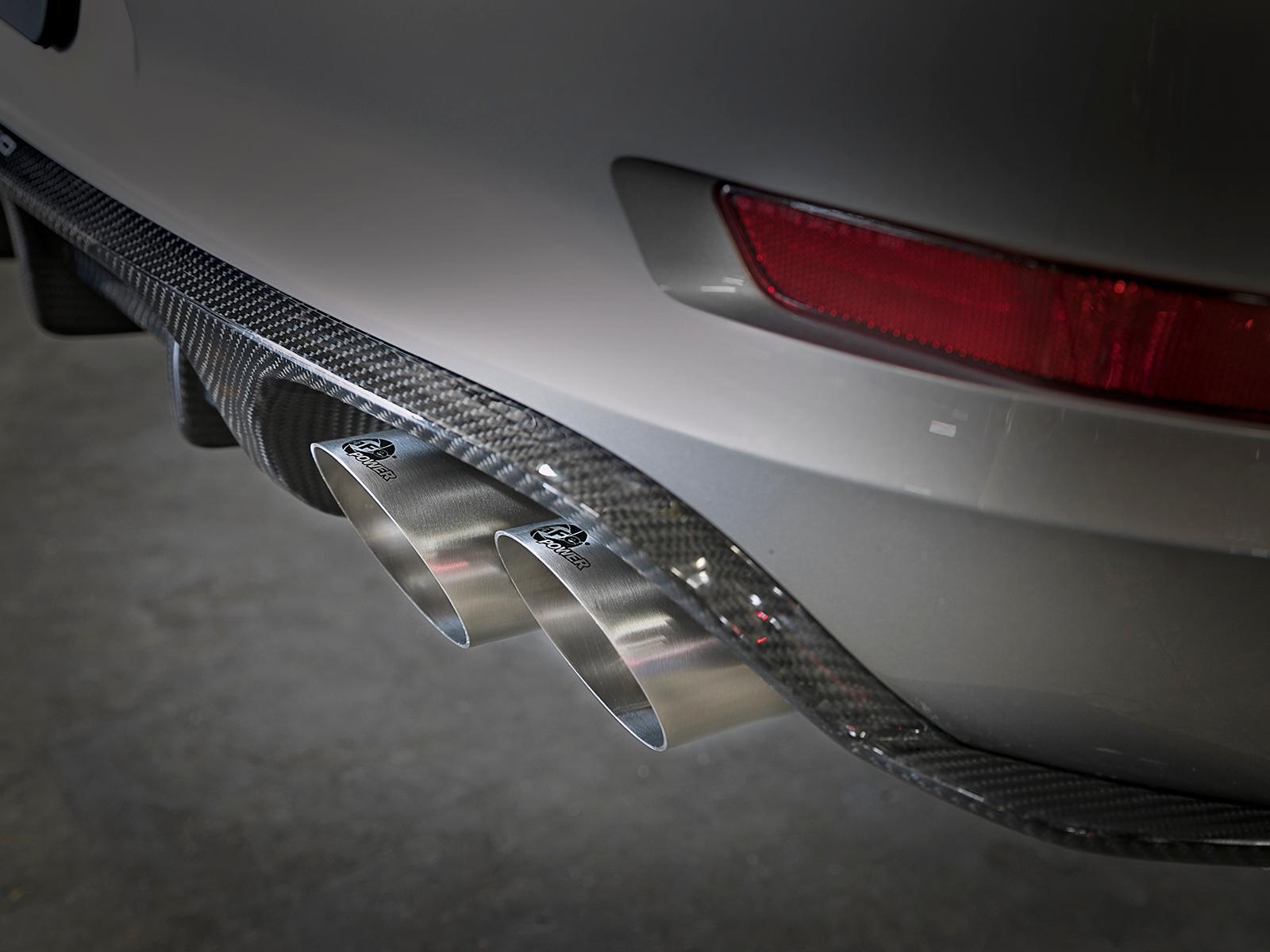 AFE MACH Force-Xp 304 Stainless Steel OE Replacement Exhaust Tips Polished (2012-2016 911, 911) - 49C36416-P