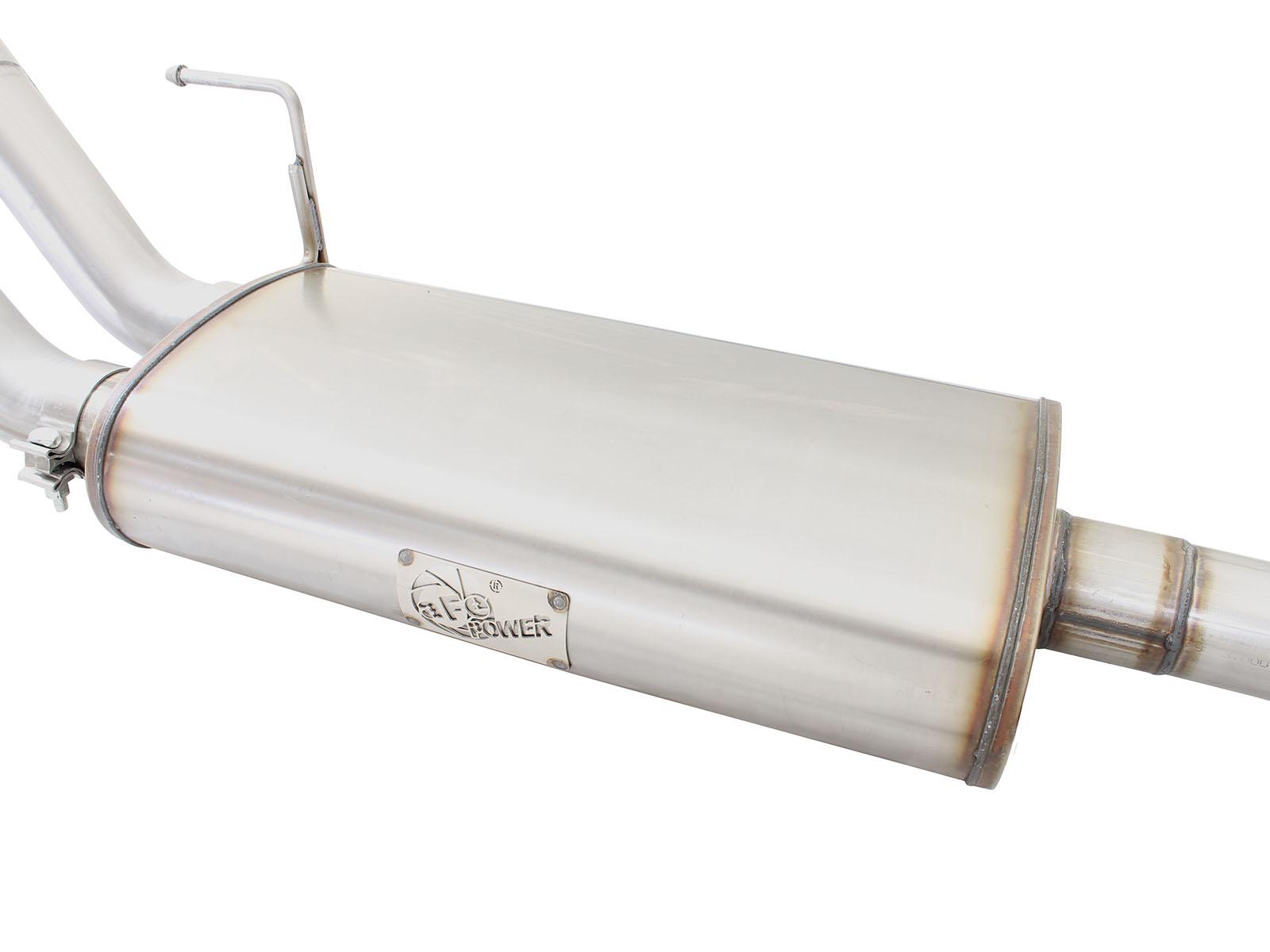 AFE MACH Force-Xp 3 IN 409 Stainless Steel Cat-Back Exhaust System w/Black Tip (2015-2020 F-150) - 49-43074-B