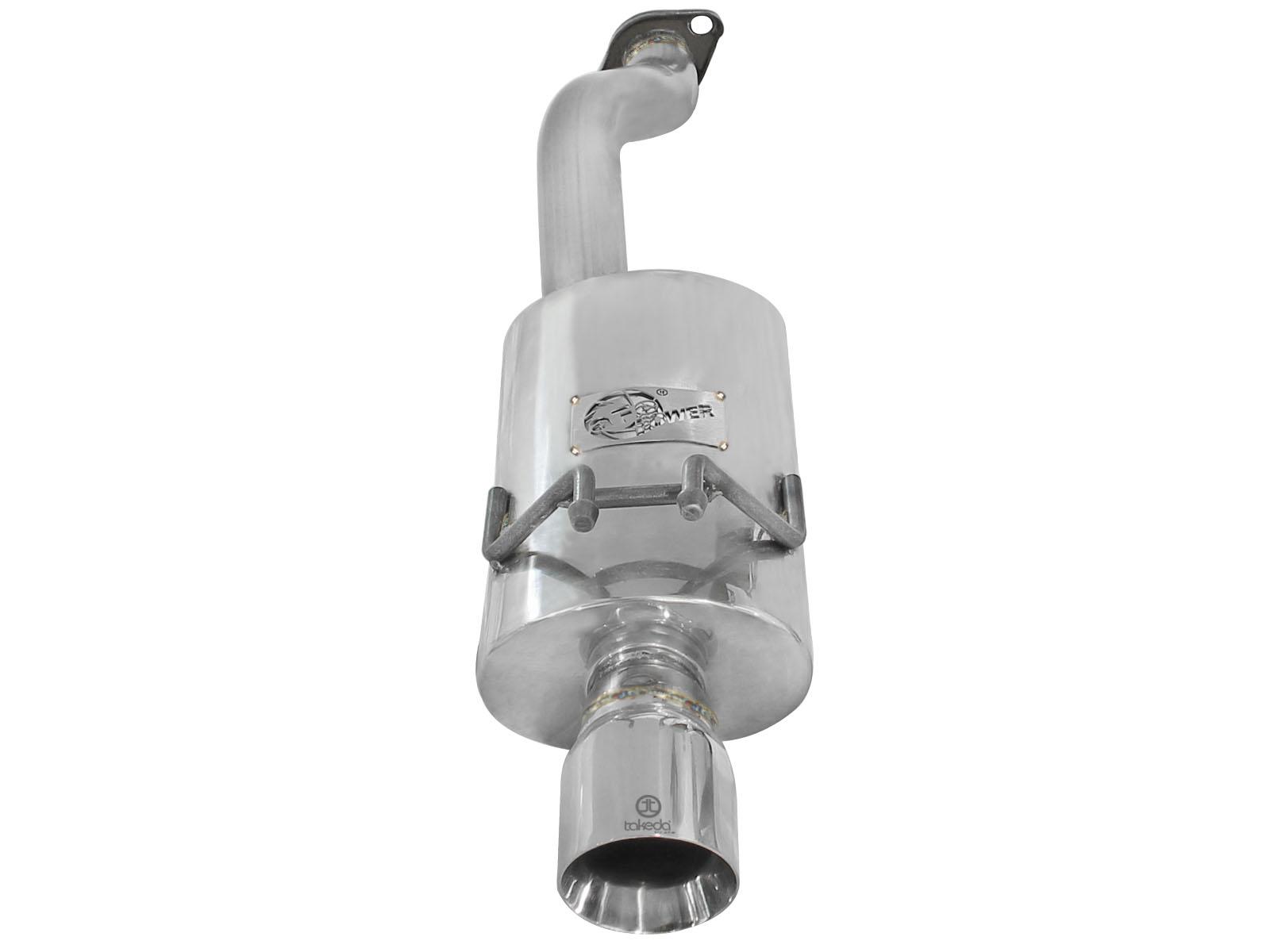 AFE Takeda 2-1/2in 304 Stainless Steel Axle-Back Exhaust System (2006-2011 Civic) - 49-36606