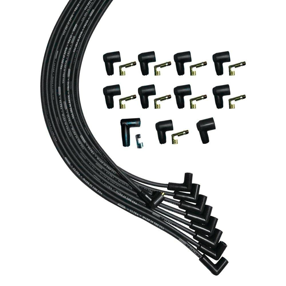 Moroso Wire Set Moroso Ultra V8 90 Deg Plug Univ. Unsleeved 90 Non Hei Black Wire - 51007