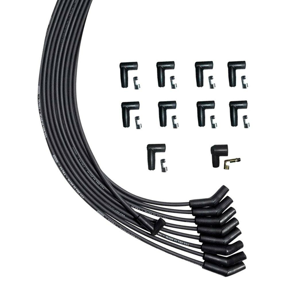Moroso Wire Set Moroso Ultra V8 135 Deg Plug Univ. Unsleeved Hei, Black Wire - 51009