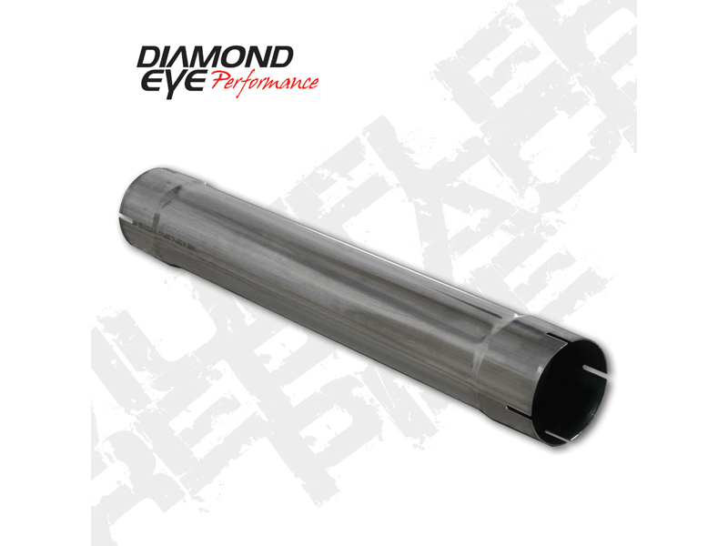 Diamond Eye Performance Diesel Muffler Replacement 27 Inch 4 Inch Inlet/Outlet Stainless Performance Muffler Replacement Diamond Eye - 510209