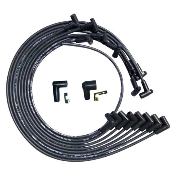 Moroso Wire Set Moroso Ultra Sbc Under The Header  90 Deg Plug Hei Dist Unsleeved, Black Wire - 51028