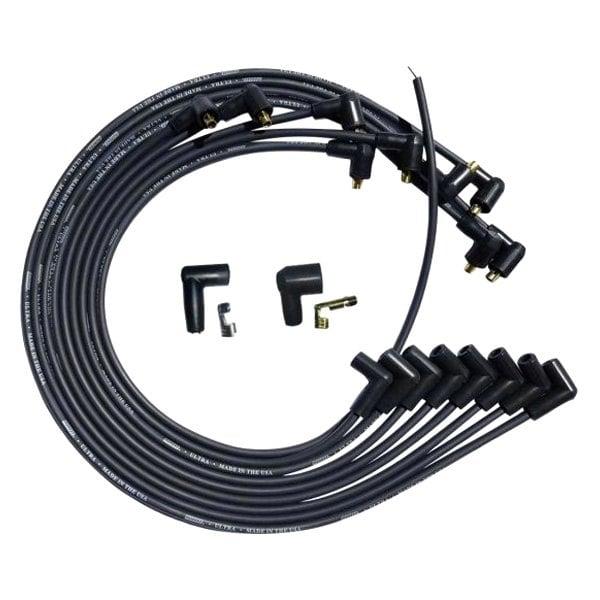 Moroso Wire Set Moroso Ultra Sbc Under The Header 90 Deg Plug 90 Deg Non Hei Unslvd, Black Wire - 51029