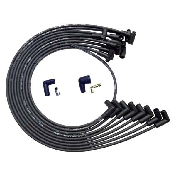 Moroso Wire Set Moroso Ultra Bbc Under The Header 90 Deg Plug Hei Dist. Unsleeved, Black Wire - 51043