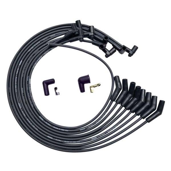 Moroso Wire Set Moroso Ultra Bbc Under The Header 135 Deg Plug End Hei Dist, Unsleeved Black Wire - 51045