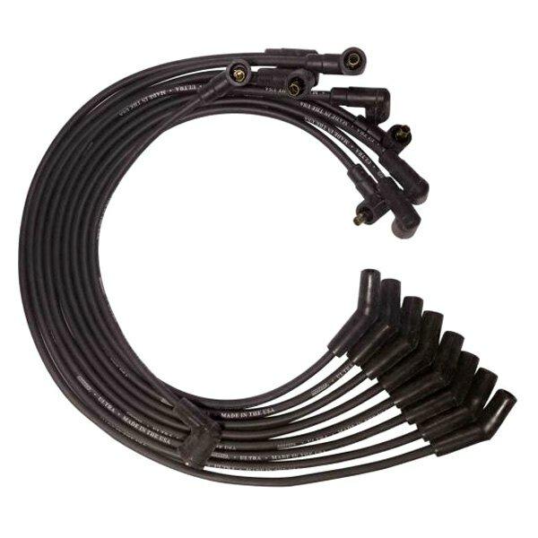 Moroso WIRE SET MOROSO ULTRA BB FORD 351C,390,429,460 135 DEG BOOTS NON HEI UNSLEEVED, BLACK WIRE - 51075