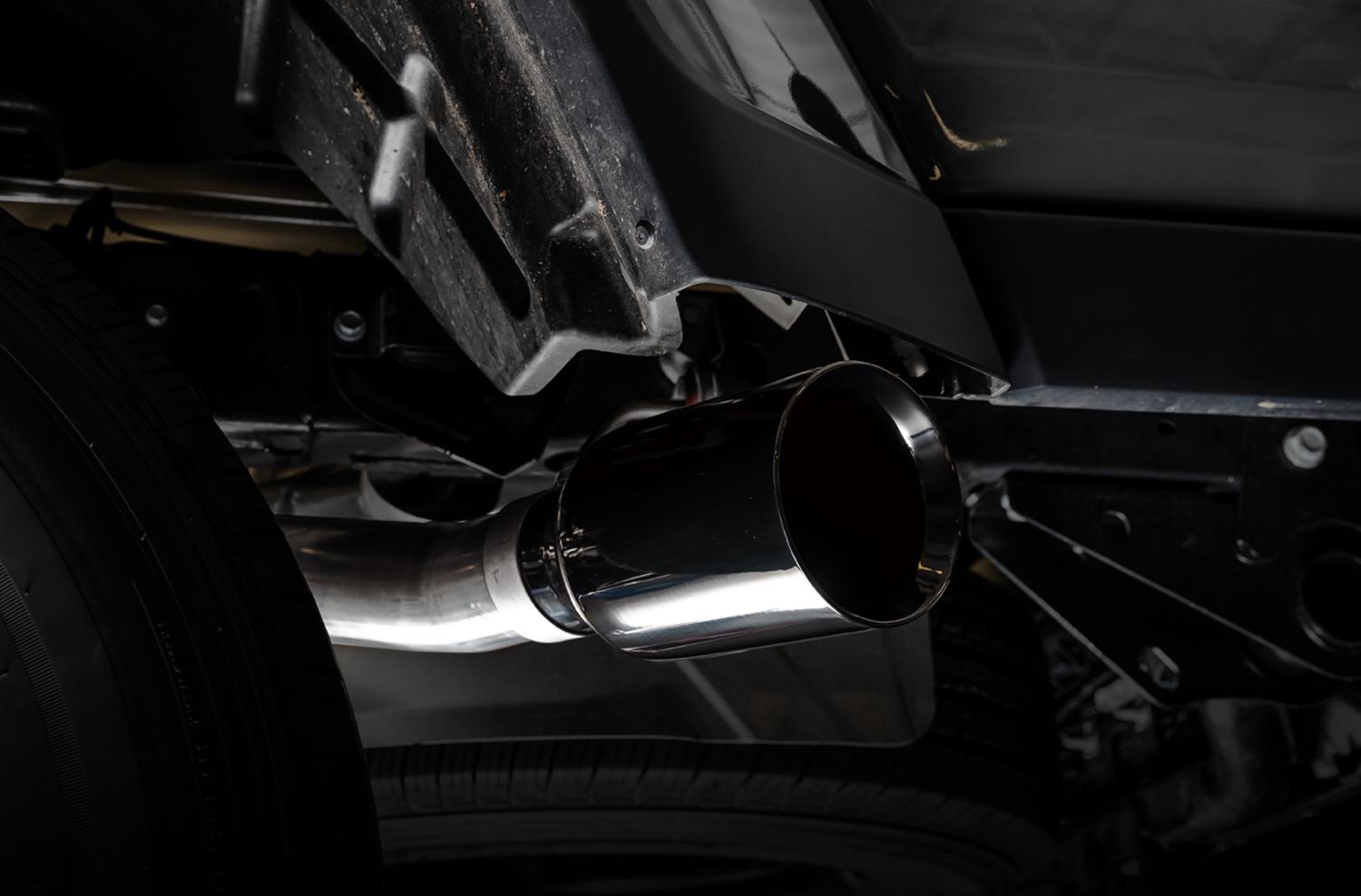 AWE Tread Edition Catback Single-Side Exhaust for Jeep JT 3.6L - Diamond Black Tip (2020-2021 Jeep Gladiator) - 3015-23103