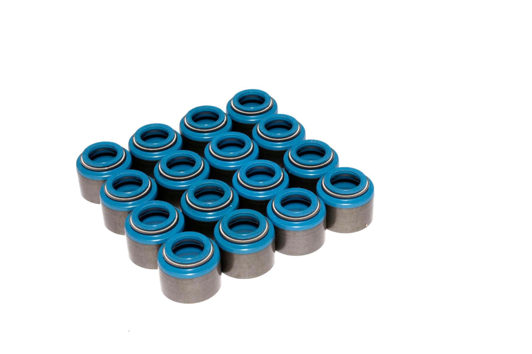 Comp Cams Set of 16 Metal Viton Valve Seals for .500" Guide Size, 3/8 Valve Stem - 514-16
