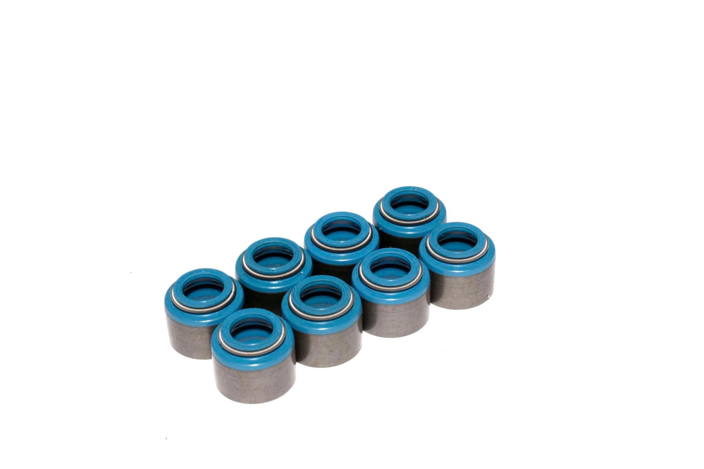 Comp Cams Set of 8 Metal Viton Valve Seals for .500" Guide Size, 3/8 Valve Stem - 514-8