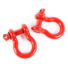 Rugged Ridge D-Ring Shackle Kit 7/8 Inch Red Steel Pair - 11235.13