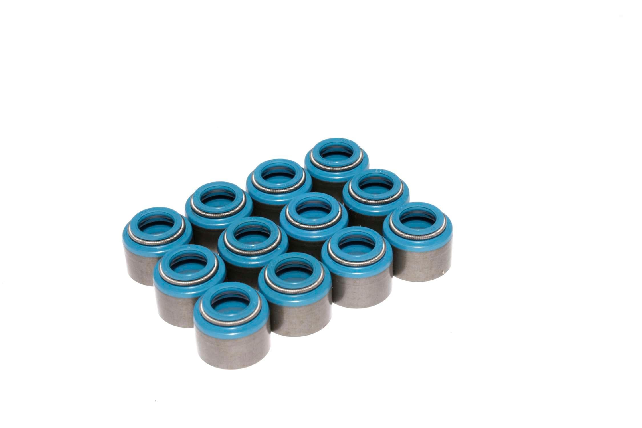 Comp Cams Set of 12 Metal Viton Valve Seals for .530" Guide Size, 3/8 Valve Stem - 515-12