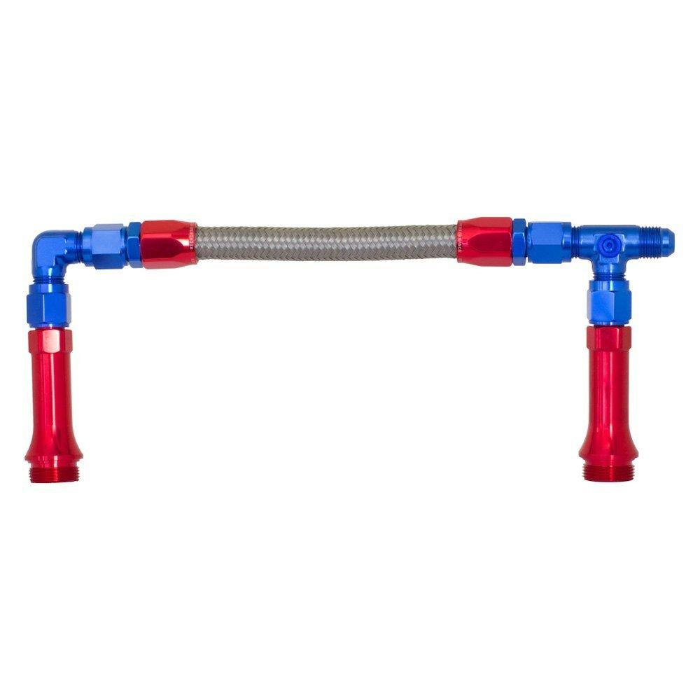 Redhorse Performance -06 X 7/8-20  Dual Inlet to fit Holley-4150  (center to center 9.3”) - Red/Blue - 1187191