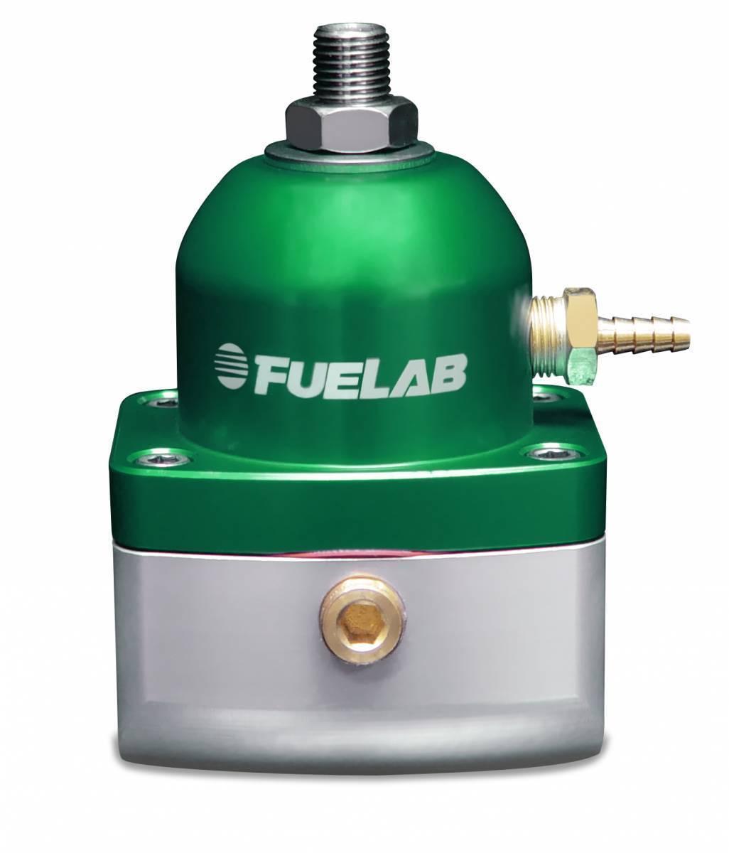 Fuelab Universal CARB Adjustable Fuel Pressure Regulator 4-12 psi (2) -10AN Inlets (1) -6AN Return Green FUELAB - 51503-6