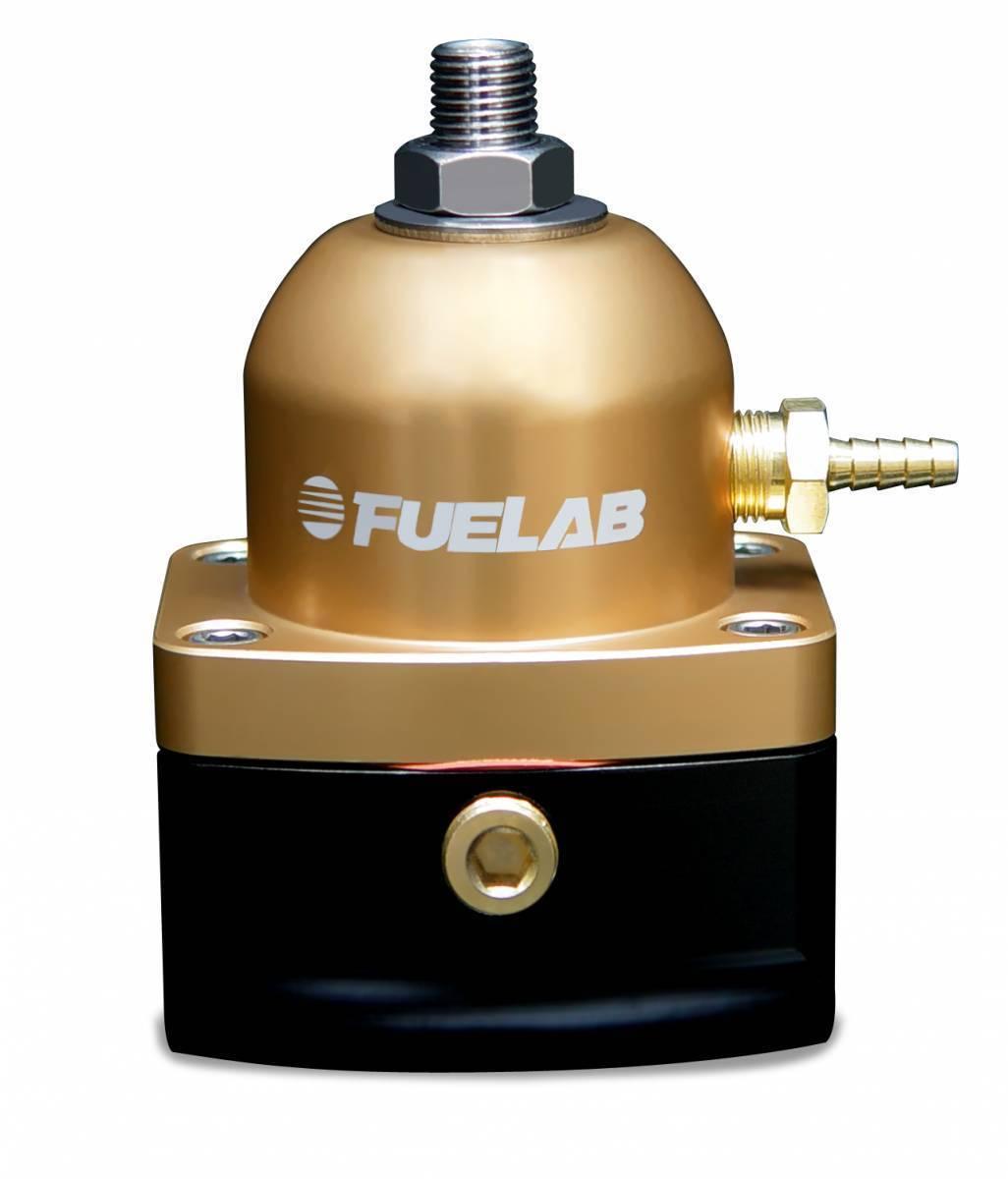 Fuelab Universal EFI Electronic Fuel Injection Adjustable Fuel Pressure Regulator 90-125 psi 2 -10AN Inlets 1 -6AN Return Gold - 51505-5-S-G