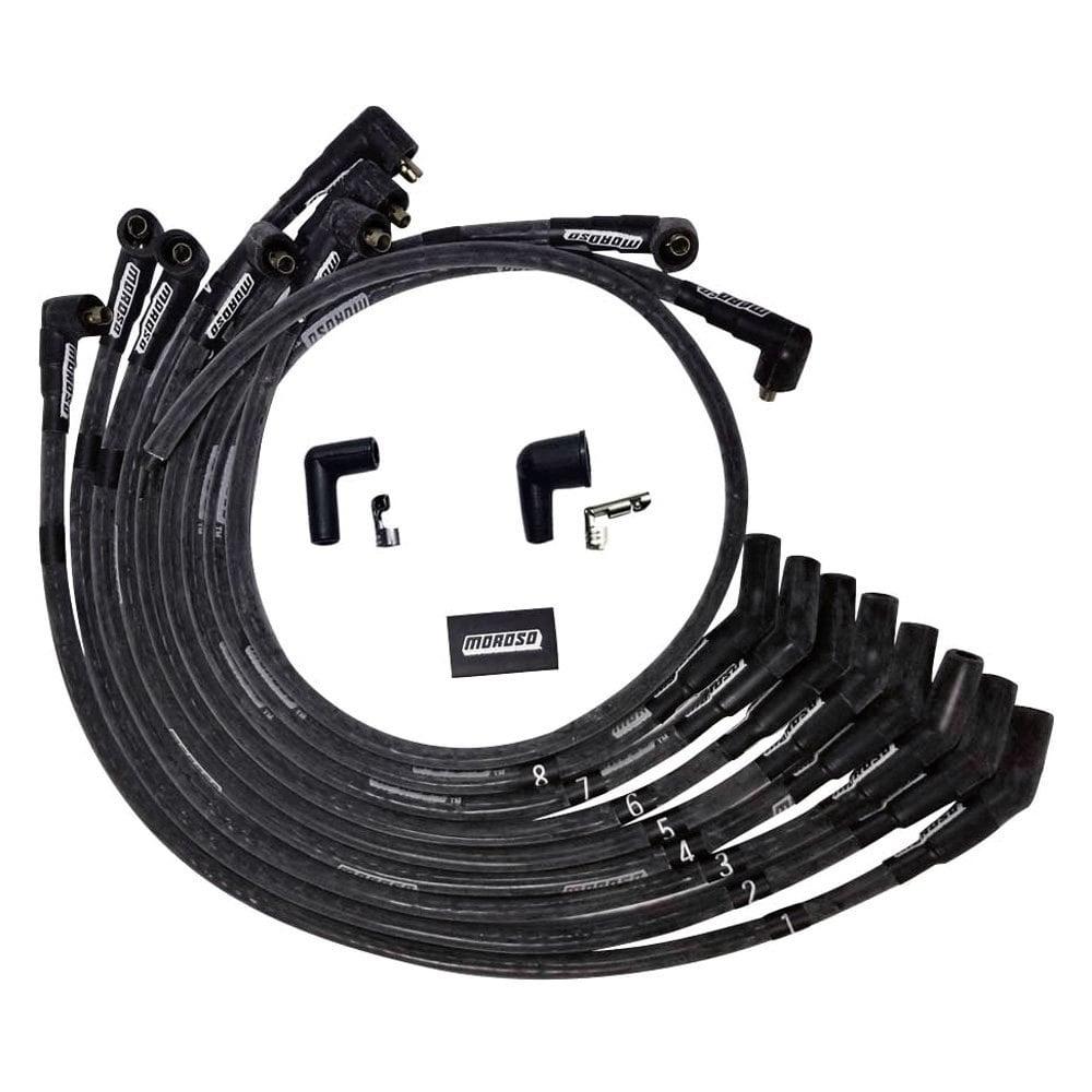 Moroso Wire Set Moroso Ultra Sb Ford Sleeved 135 Plug End, Non Hei Dist Black - 51571