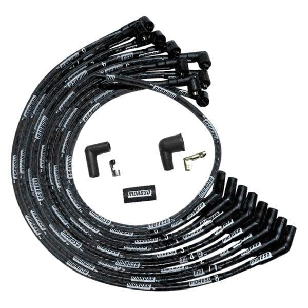 Moroso Wire Set Moroso Ultra Sb Ford 351W Sleeved 135 Deg Plug End Non Hei, Black Wire - 51573