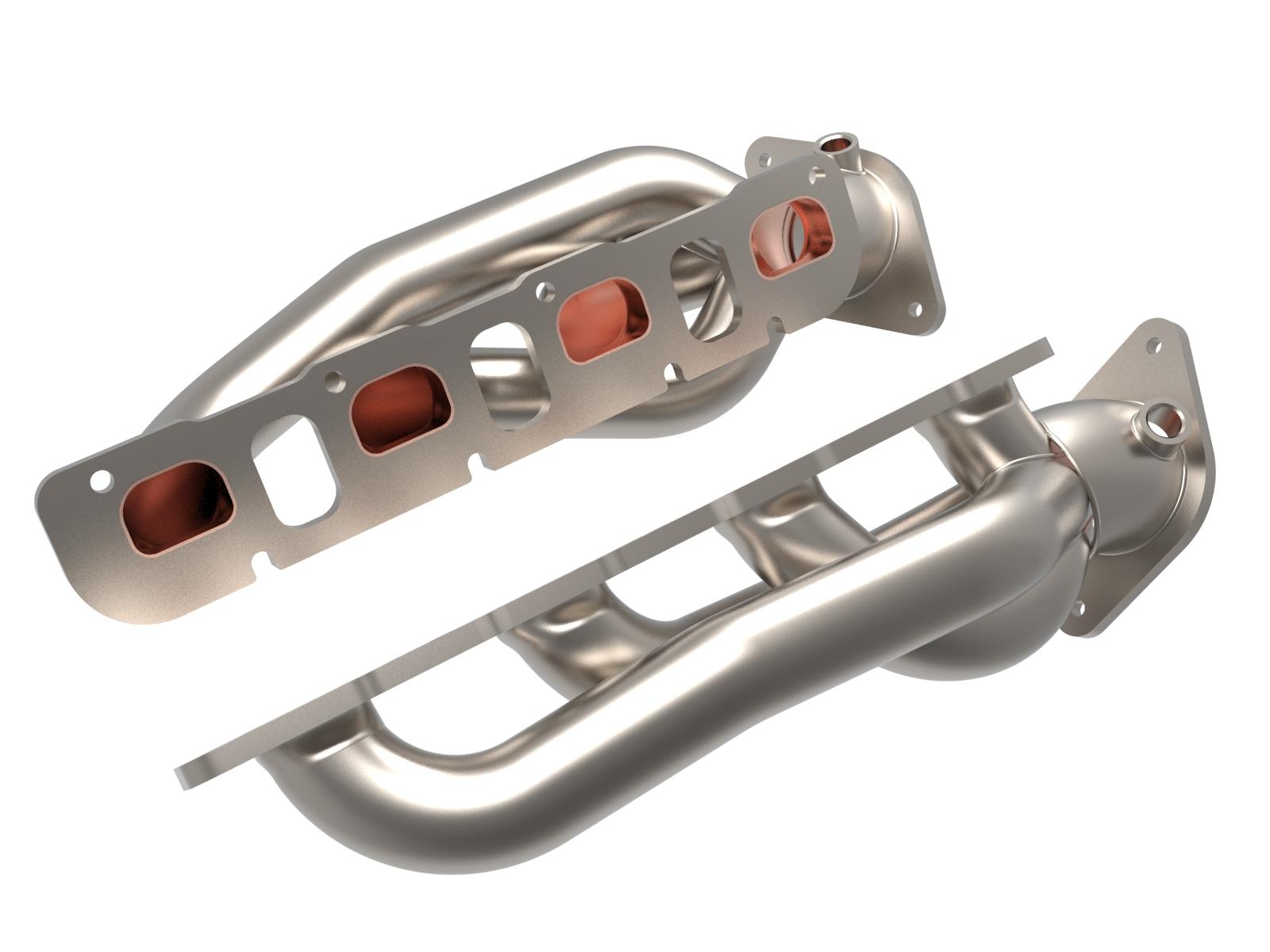 AFE Twisted Steel 1-7/8 IN 304 Stainless Headers w/ Titanium Coat Finish (RAM 1500 TRX 21-24 V8-6.2L (sc)) - 48-32030-T