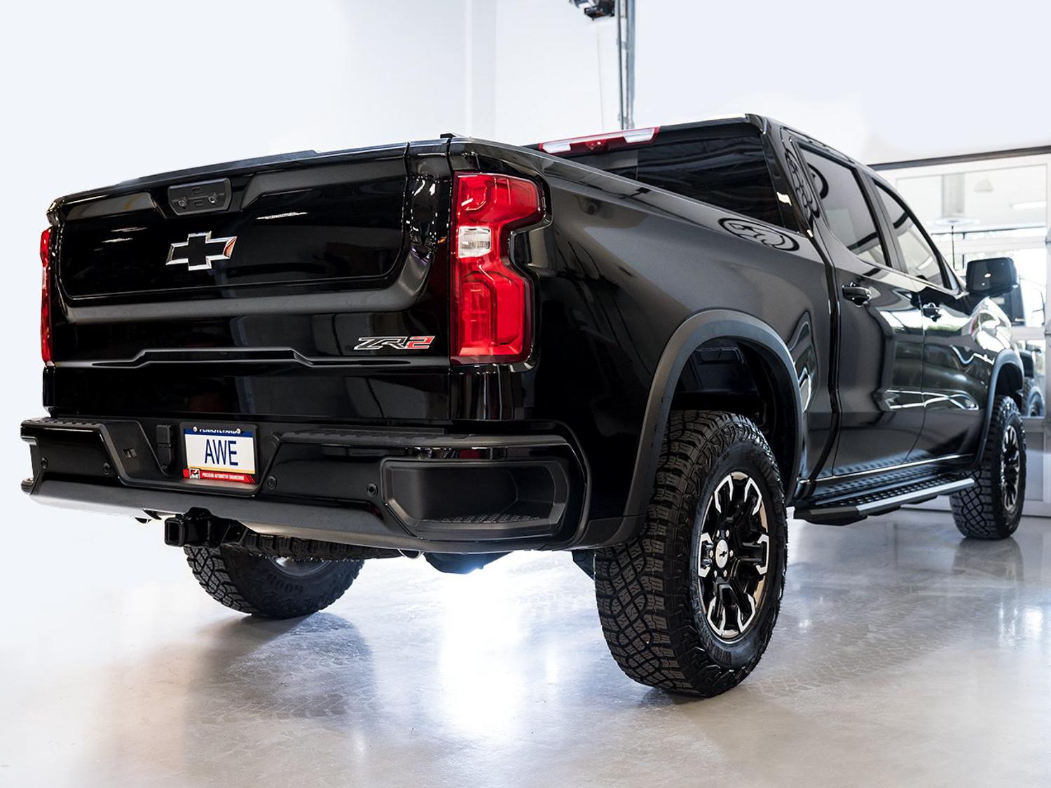AWE 0FG Catback Exhaust - Dual Bashgaurd (No Tips) (2022-2023 GMC Silverado ZR2 / Sierra AT4X) - 3015-31972