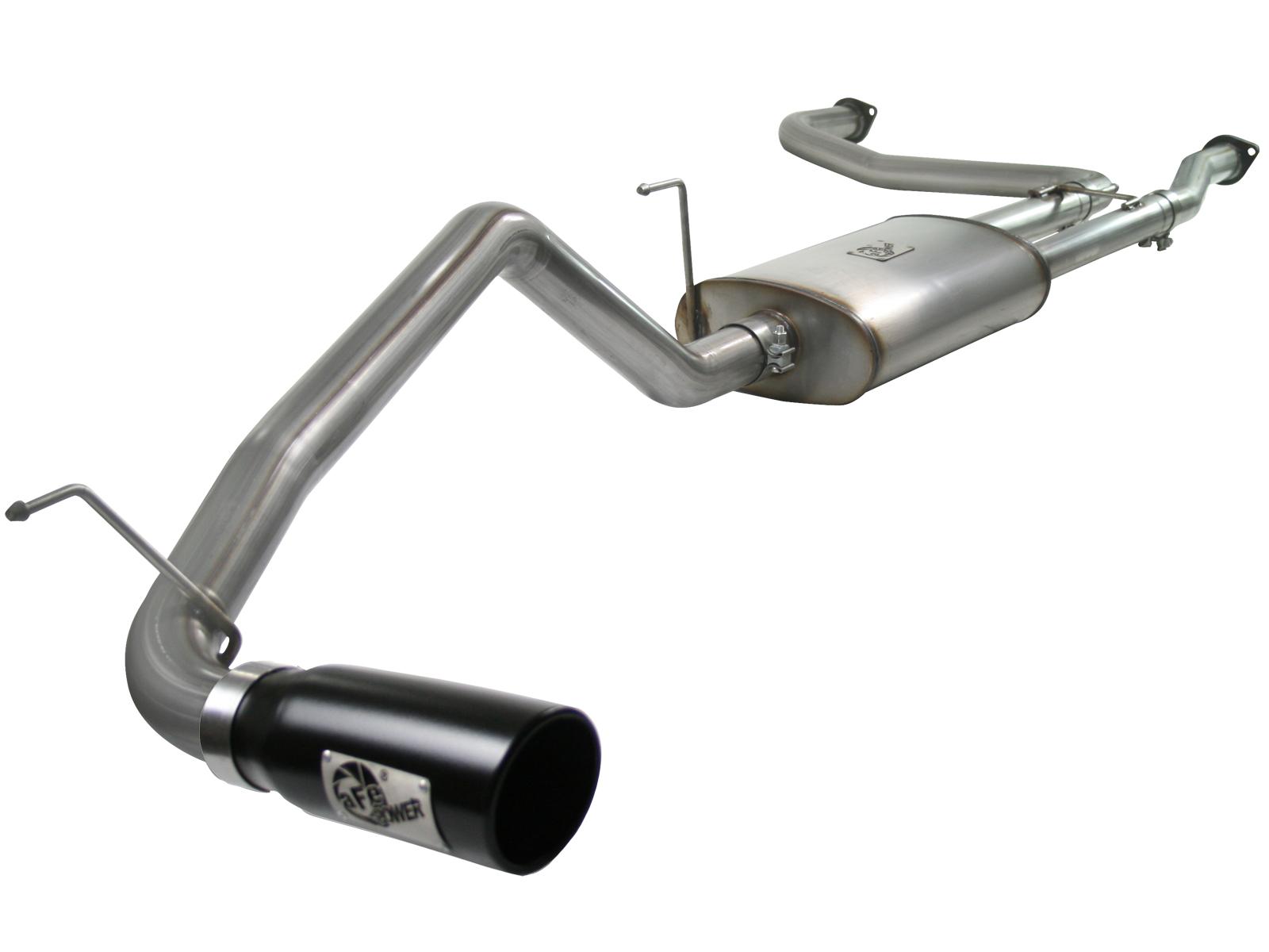 AFE MACH Force-Xp 2-1/2 IN to 3 IN 409 Stainless Steel Cat-Back Exhaust w/ Black Tip (2004-2015 Titan, Titan, Titan, Titan, Titan) - 49-46102-B