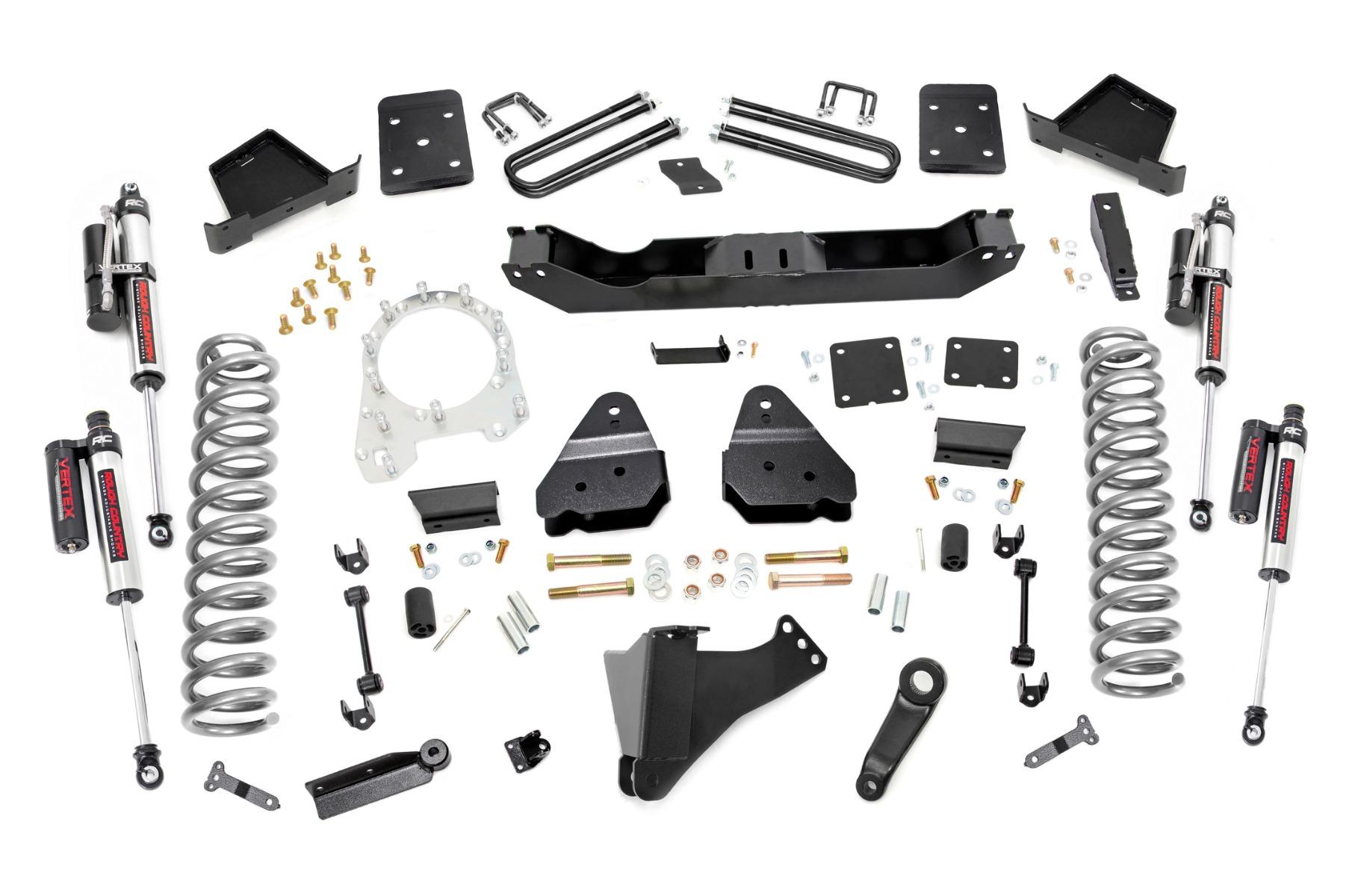 Rough Country 6in Ford Suspension Lift Kit, Vertex (17-19 F-250/350 4WD, Diesel, 4in Axle, w/ Overloads) (2017-2020 F-250 Super Duty,2017-2020 F-350 Super Duty) - 51750