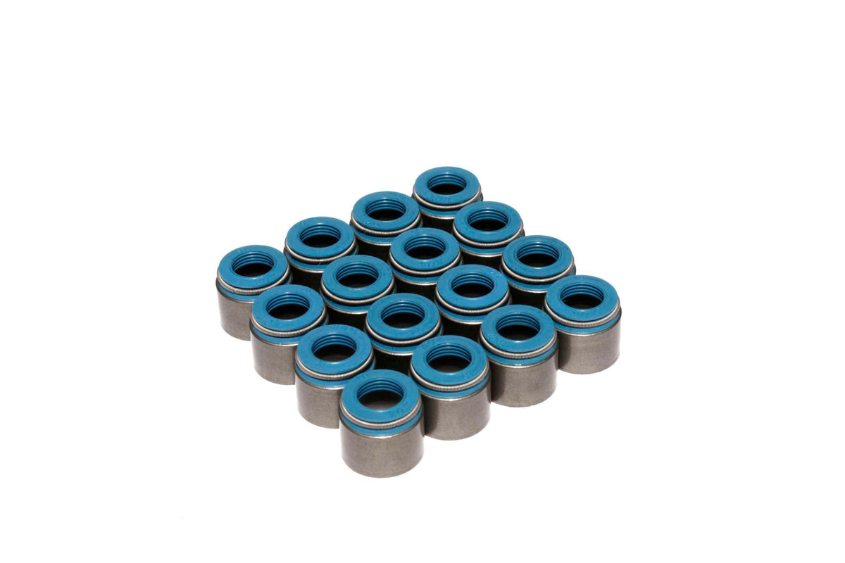 Comp Cams Set of 16 Metal Body Viton Valve Seals for .500" Guide Size, 5/16" Valve Stem - 519-16