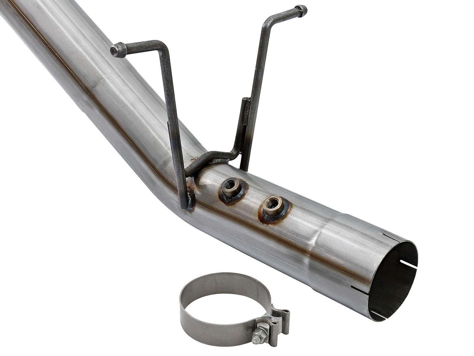 AFE Rebel XD 4 IN 409 Stainless Steel DPF-Back Exhaust w/Dual Black Tips (2017-2019 Silverado 2500 HD, Silverado 3500 HD, Sierra 2500 HD, Sierra 3500 HD) - 49-44089-B