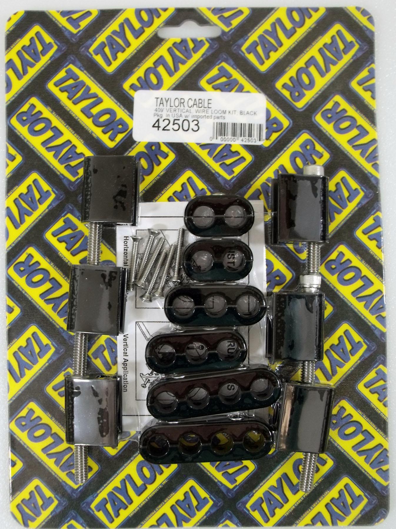 TAYLOR CABLE 10.4 Vertical Wire Loom Kit black - 42503