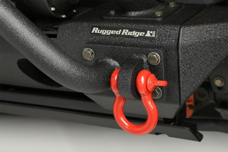 Rugged Ridge D-Ring Shackle Kit 7/8 Inch Red Steel Pair - 11235.13