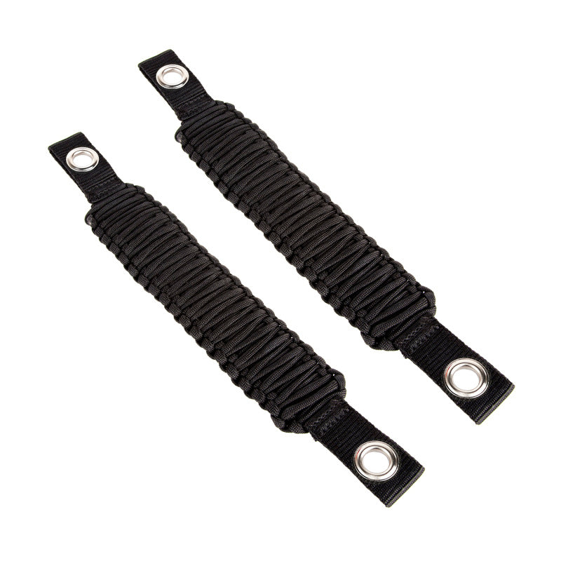 Rugged Ridge Grab Handle Paracord A-Pillar/Seat Mounted Black; 07-18 Wrangler Jk - 13305.82