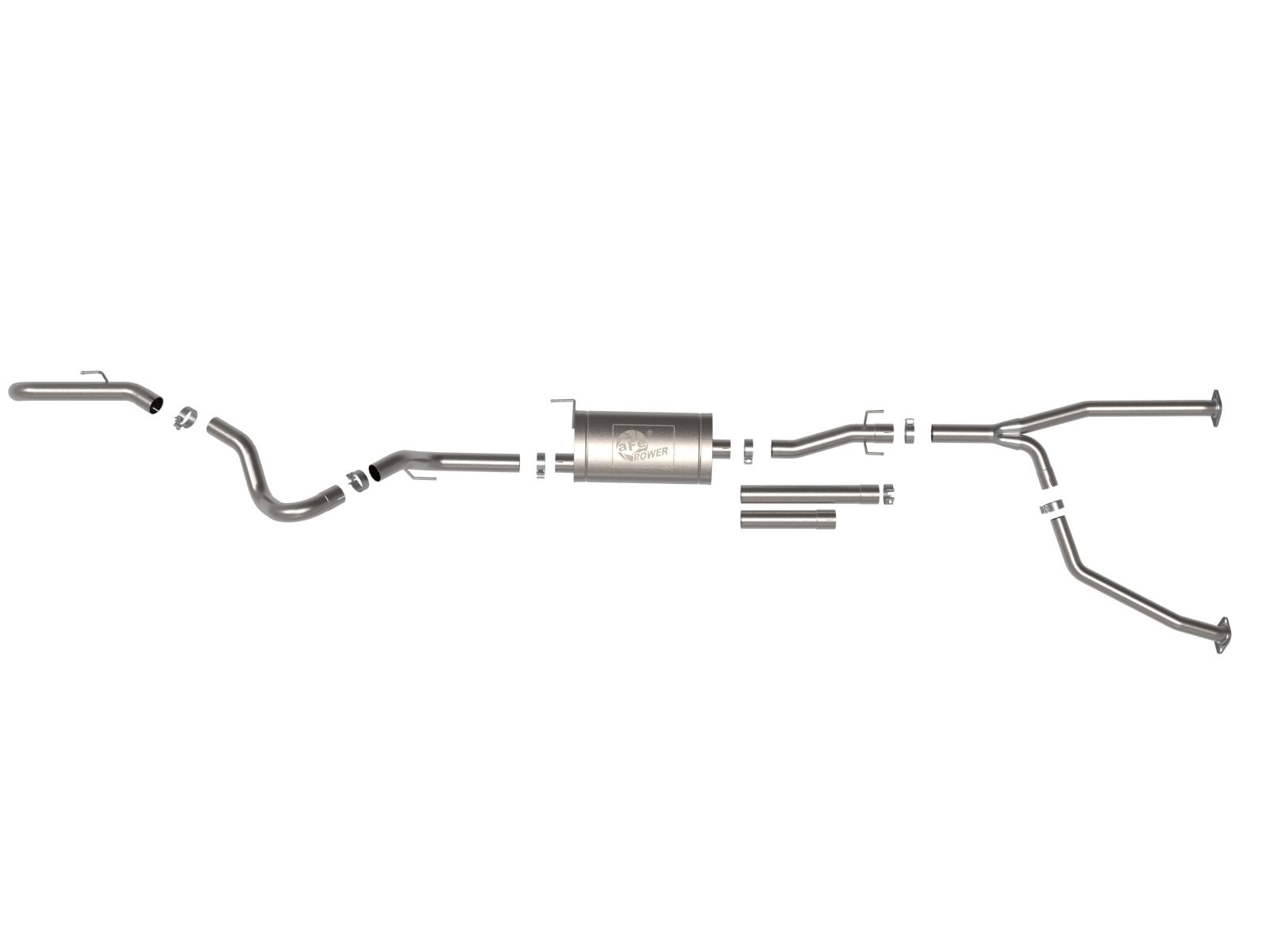 AFE Apollo GT Series 2-1/2 IN to 3 IN 409 Stainless Steel Cat-Back Hi-Tuck Exhaust System Toyota Tundra 2022 V6-3.5L (tt) - 49-46062