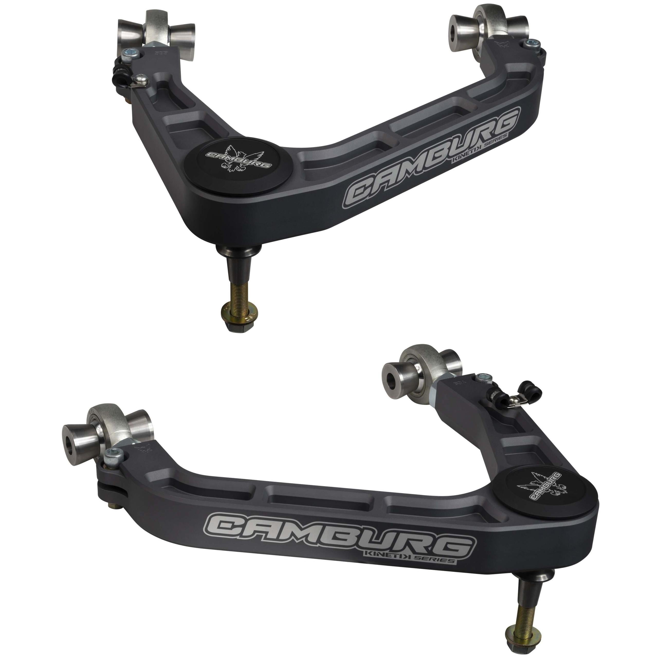 Camburg Kinetik V2 Performance Billet Uniball Upper Arms (2019-2024 Silverado 1500, Sierra 1500) - CAM-210099-GRY