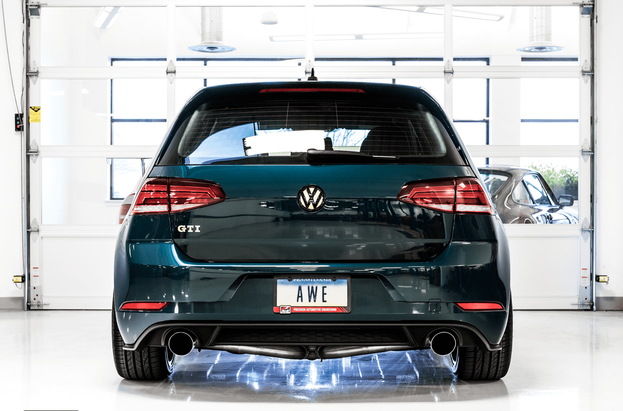 AWE Tuning Volkswagen GTI MK7.5 2.0T Track Edition Exhaust w/Chrome Silver Tips 102mm - 3020-32042