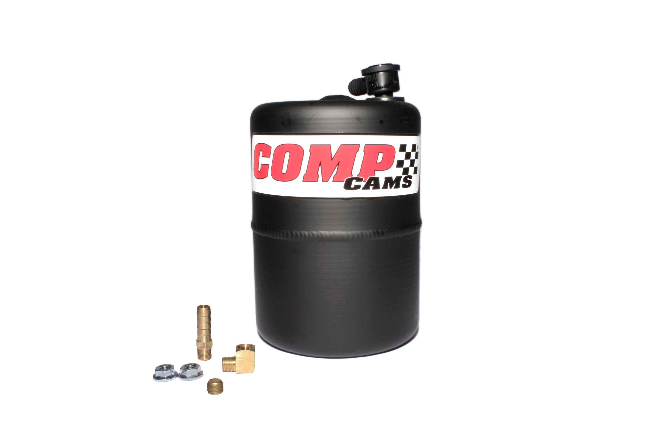 Comp Cams Black Powder-Coated Aluminum Vacuum Canister - 5200CPG