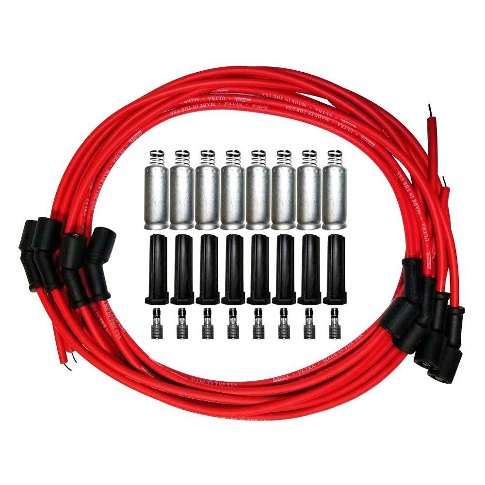 Moroso Wire Set Moroso Ultra Universal Gm Ls , 135 Deg Plug Boots, Red Wire - 52011