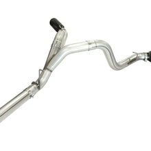 AFE Large Bore-HD 4 IN 409 Stainless Steel DPF-Back Exhaust System w/ Dual Black Tip (2011-2016 Silverado 2500 HD, Silverado 3500 HD, Sierra 2500 HD, Sierra 3500 HD) - 49-44043-B