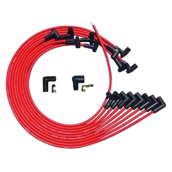 Moroso Wire Set Moroso Ultra Sbc Under The Header 90 Deg Plug Hei, Red Wire - 52028