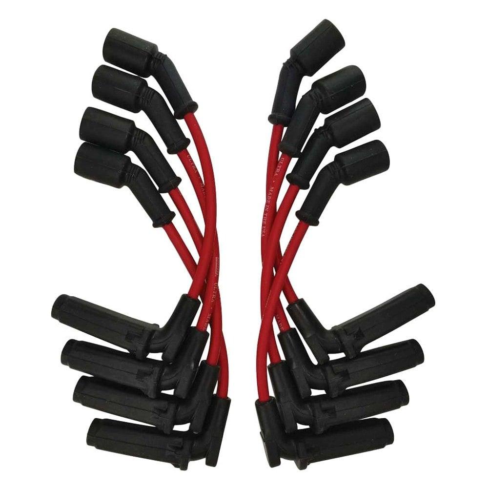 Moroso Wire Set Moroso Ultra Gm Ls 11 Inch Long Spark Plug Wire Set Unsleeved Coil-On-Plug 90 Deg, Red Wire - 52034