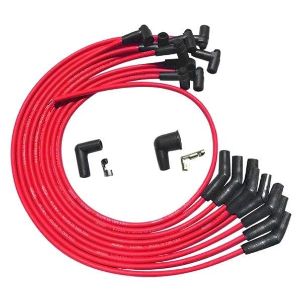 Moroso Wire Set Moroso Ultra Bbc Over The Valve Cover 135 Deg Plug Ends, Hei, Red Wire - 52042