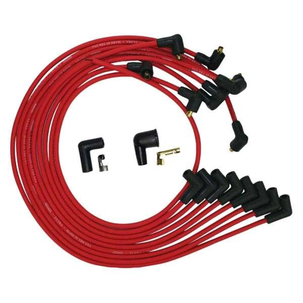 Moroso Wire Set Moroso Ultra Bbc Under The Header 90 Deg Plug, Non-Hei Red Wire - 52044