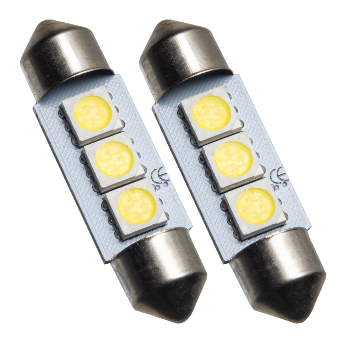 Oracle Lighting 37Mm 4 Led 3-Chip Festoon Bulbs, Cool White, Pair - 5205-001