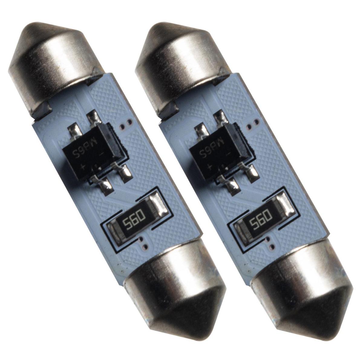 Oracle Lighting 37Mm 4 Led 3-Chip Festoon Bulbs, Cool White, Pair - 5205-001