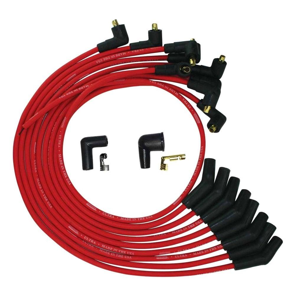 Moroso Wire Set Moroso Ultra Sb Ford 260,289,302 135 Deg Spark Plug Boot Non-Hei, Red Wire - 52071
