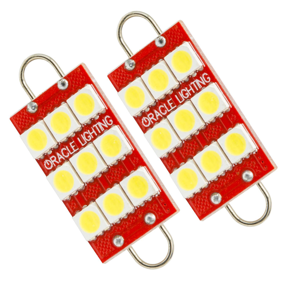 Oracle Lighting 44Mm 6 Led 3 Chip, Loop Festoon Bulbs, White, Pair - 5209-001