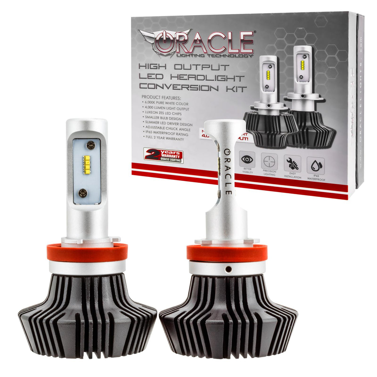 Oracle Lighting H16 4,000+ Lumen Led Headlight Bulbs, Pair - 5237-001